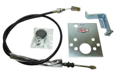 MDL, 1964.5-66 Mustang Clutch Cable Kit, (Cable release bellhouisngs)