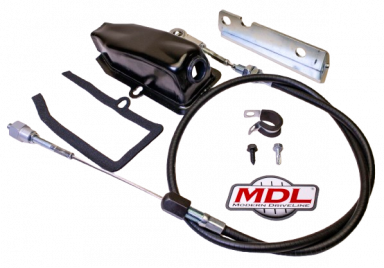 MDL, 71-73 Mustang/Cougar Clutch Cable Kit (Cable release bellhouisngs)