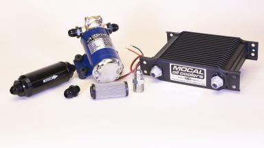 Tranmission Oil Cooler kit, (electric pump, filter, cooler, AN8 fittings