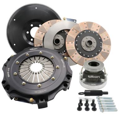 Tilton ST-246 Twin-Disk Clutch/Flywheel Assy, Gen-5 Mustang Mod V8-MT82 (1250lbs/ft)